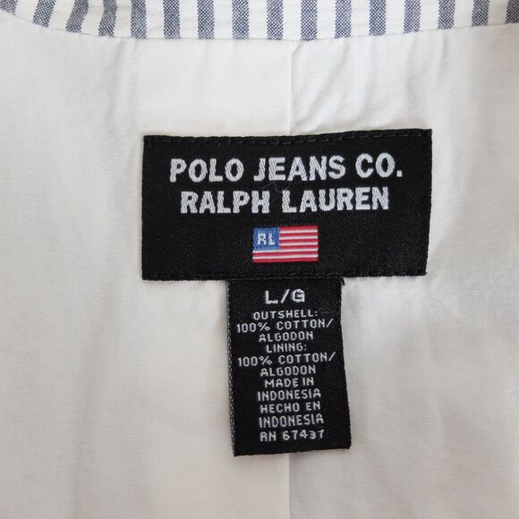 Polo Jeans Co Ralph Lauren Striped Blazer Size Large - Picture 8 of 9